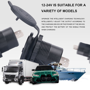 Vỏ Chống Nước Loại Cảm Ứng Mới Ổ Cắm USB QC3.0 2.4A Cổng Kép Với Vôn Kế Kỹ Thuật Số - Product Image 6