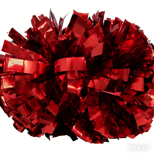 Pon Pon per Cheerleading di Alta Qualità, Personalizzabili, Rosso e Nero, in PET Ecologico e Durevole, Professionali per <span class=keywords><strong>Cheerleader</strong></span> Scolastiche - Product Image 4