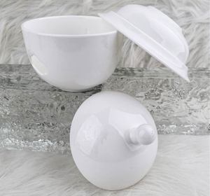 Service de table complet en porcelaine blanche haut de gamme pour hôtel, restaurant, banquet, avec impression personnalisée du logo - Product Image 5