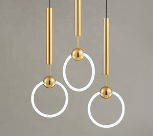 <span class=keywords><strong>Led</strong></span> lampadario luce del pendente in oro - Product Image 2