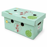 Boîte d'emballage de melons réticulée haut de gamme, lot de deux, vente en gros, boîte à fruits personnalisable, boîte à fruits en deux parties, carton à fruits vide