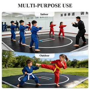 <span class=keywords><strong>Tapis</strong></span> d'entraînement gonflable <span class=keywords><strong>professionnel</strong></span> imperméable 10' x 10' pour la <span class=keywords><strong>gym</strong></span>, la remise en forme, la lutte, le BJJ, fabriqué en PVC - Product Image 2
