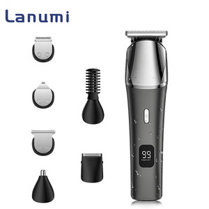 Lanumi <strong>S</strong>-1199 <strong>Grooming</strong> <strong>Kit</strong> for <strong>Men</strong> 11 1 Multifunctional IPX6 Waterproof Pro Cordless <strong>Hair</strong> Trimmer Clipper Set Stainless Steel - Product Image 1