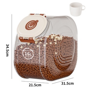 Contenedor de Almacenamiento de Alimentos para Mascotas de Gran Capacidad de 16L, Hermético y a Prueba de Humedad, Suministros para Mascotas - Product Image 4