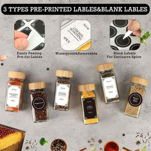 Wholesale 24 Pack 4oz Glass <b>Spice</b> <b>Jar</b> with Bamboo Lids Labels Airtight Square Seasoning <b>Jars</b> for <b>Spice</b> Pantry - Product Image 4