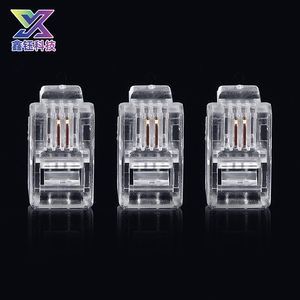 2 Pin RJ9 RJ45 nam nối 4p2c RJ11 Cat3 <span class=keywords><strong>Ethernet</strong></span> điện thoại nối Modular cắm cho chuyển đổi Cat3 RJ45 cáp <span class=keywords><strong>Ethernet</strong></span> - Product Image 2