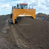 Tourneuse de compost de type mobile pour ligne de production de fermentation de résidus de biogaz de déchets agricoles alimentaires