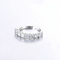 Bague d'éternité en zircon en gros, en alliage argenté et doré, empilable, pour femmes et jeunes filles, bijoux personnalisés pour mariage et fête
