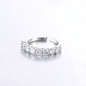 Anillos de Zirconia al por Mayor, Anillos Apilables de Aleación en Tono Plata y Oro para Mujeres y Niñas, Joyería Personalizada para Bodas y Fiestas - Product Image 2