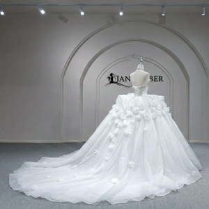 Mc001 Luxury Women Wedding Dresses Bright Bridal <b>Gown</b> Mopping Length Flower Princess Vestidos De Novia Jancember - Product Image 5