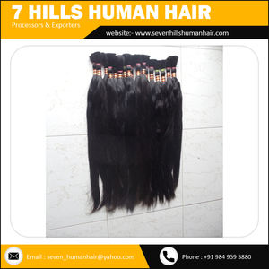 El mejor cabello Remy Indio en el nuevo estilo Etiqueta privada Cabello indio crudo para suministro a granel - Product Image 3