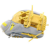 Nouveaux gants de baseball en denim et cuir style Drop Crown