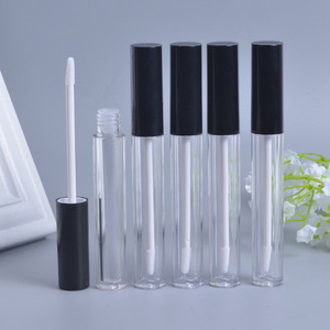 Tube de mascara vide 4 ml transparent fin noir gel waterproof mat personnalisé avec bouchon à vis pour eyeliner, imprimé sérigraphié et UV - Product Image 1