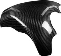 Protector de Tanque de Combustible de Fibra de Carbono Real para BMW S1000RR 2009-2018, Cubierta de Tanque de Motocicleta, Acabado Brillante