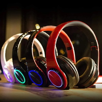 Casque de jeu sans fil RGB personnalisé OEM B39, casque de jeu stéréo pliable pour le sport, écouteurs avec microphone pour PC
