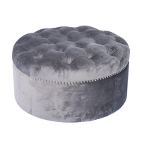 Banc de style chinois moderne de luxe, pouf capitonné en PVC avec base en bois, salon, chambre à coucher, hôtel, tabouret durable, meubles