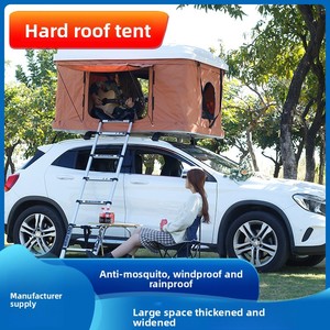 Tienda de techo rígido cuadrada de apertura rápida caqui personalizada para SUV Material Oxford impermeable para acampar al aire libre viajes familiares por carretera - Product Image 6