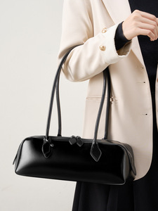Nouveau Sac à Main Femme en Cuir de Vachette Design Coréen 2026, Grande Capacité, Rouge, Sac Bandoulière Longue Type Baguette Française - Product Image 2