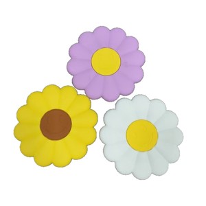 Posavasos de Flores para Bebidas, Lindos, Antideslizantes, Lavables, Reutilizables, Resistentes al Calor, de Silicona (Amarillo Girasol), 3 Colores - Product Image 4