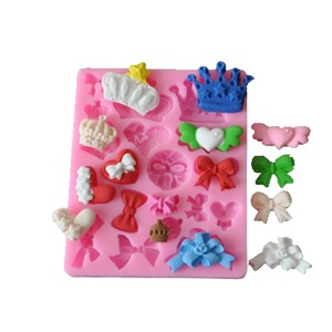Fondant Cake Molds Bow And Sunflower Silicone Mold For Cake Decorating Birthday Baking Tools Round Shape Pink Green Gray White - Product Image 4