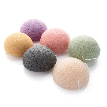 Натуральная Косметическая пуховка Konjac, губка для лица, Очищение лица, мытье, уход за лицом, пудра для лица, инструменты для макияжа