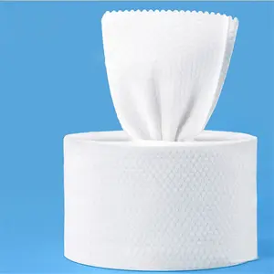 Spunlace Nonwoven Viscose Polyester Không Dệt Vải Cuộn Ướt Lau Nguyên Liệu