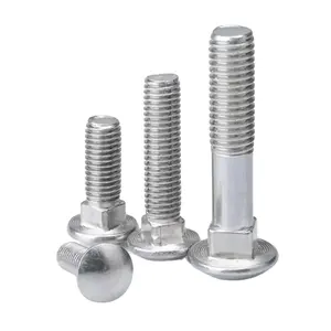 Fasteners GB 12 Stainless Steel Carriage Bolt Semi Round Head Square Neck Bolts GB12