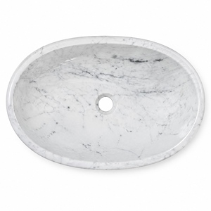 อ่างล้างมือแบบติดผนังหินธรรมชาติหรูหราจาก Poulars Wholesale พร้อมฐานหินอ่อน Bianco Carrara - Product Image 4