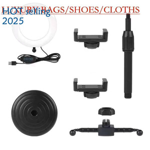 6 pouces Led Selfie anneau trépied support Mobile diffusion en direct maquillage photographie lumière d'appoint LED double Position téléphone Support - Product Image 3