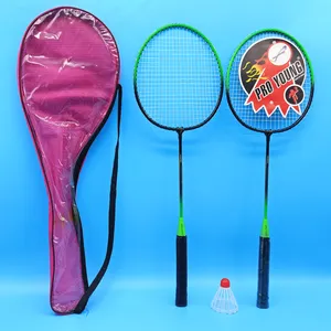 定制Logo优质钢羽毛球批发室内外运动用不同颜色羽毛球拍