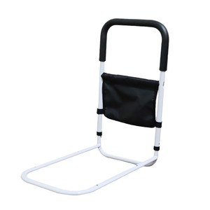 Lit médical d'hôpital, structure entièrement en acier inoxydable, barrières de sécurité, couleur blanche, hauteur réglable, roues silencieuses à 4 roues - Product Image 4