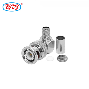 Nhà máy cung cấp 50 ohm <span class=keywords><strong>BNC</strong></span> Nam cắm uốn 90 độ cho RG59 lmr240 H155 H-155 LMR-240 <span class=keywords><strong>rg8x</strong></span> 4d-fb RF Coax kết nối đồng trục - Product Image 3
