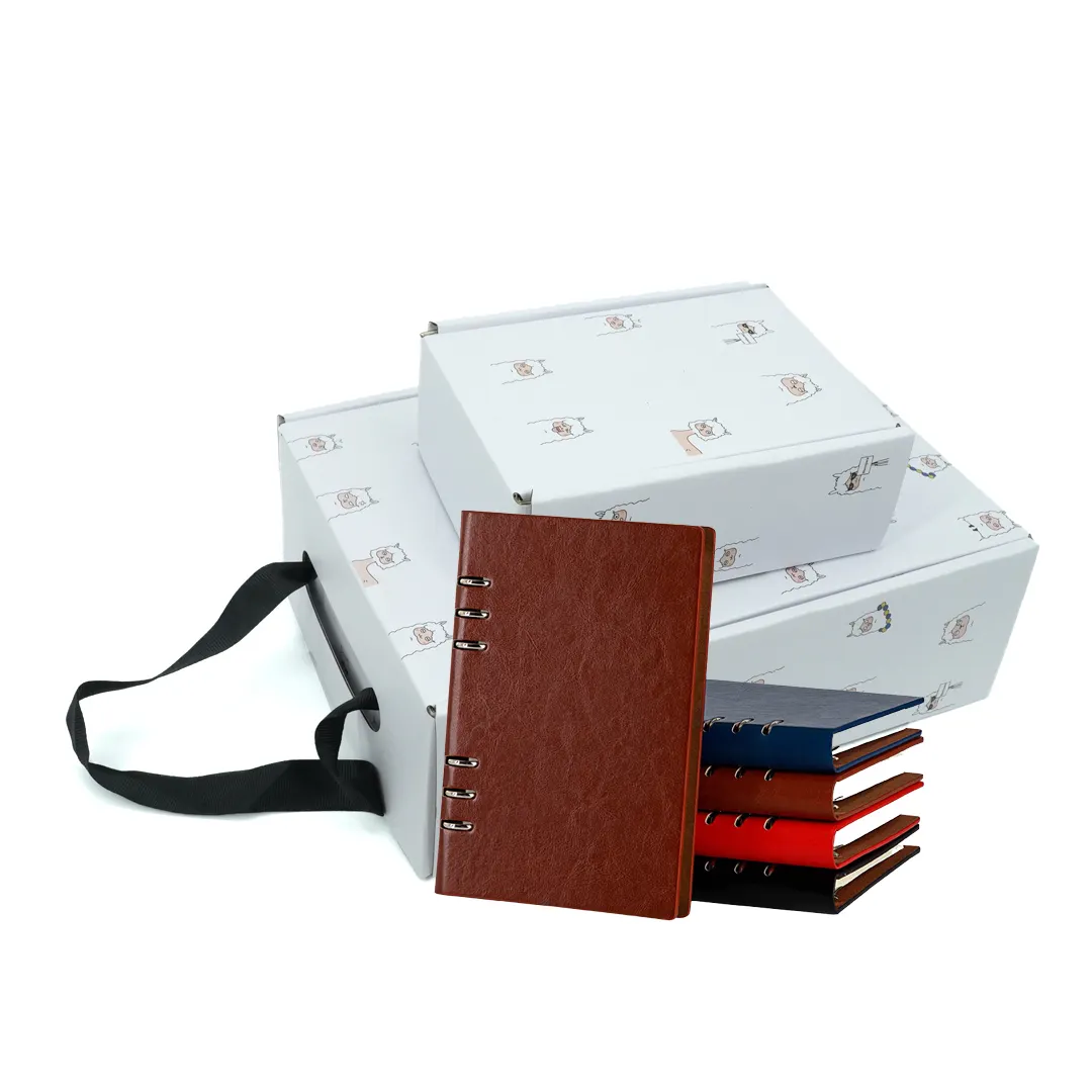 プロモーションA4A5ハードカバーノートブックアートボックス引き出しスライディングジャーナルコミックブックボックスハンドル付きパッケージ