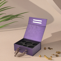 Boîte cadeau de valise en papier d'art de luxe fermeture magnétique carton ondulé pour bijoux parfum mat personnalisable pour cosmétiques
