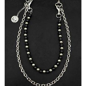 Cadena de Jeans con Cuentas Hecha a Mano, Estilo Vintage, Cadena Colgante para la Calle, Cadena de Accesorios DIY Desmontable de un Solo Lado - Product Image 4