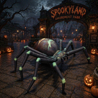 Décoration d'extérieur réaliste gonflable en forme d'araignée effrayante pour Halloween, araignée gonflable géante personnalisée pour le carnaval