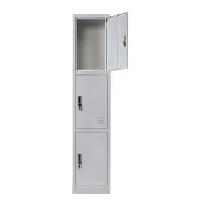 3 Door Steel Cupboard Wardrobe Locker for Office