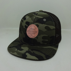 หมวกเบสบอลลายพราง6แผง PU หมวกตกปลาหมวกตาข่ายกาแฟหมวกหมวกทรูเกอร์หมวกกลางแจ้ง IVA-C-G-97 - Product Image 3