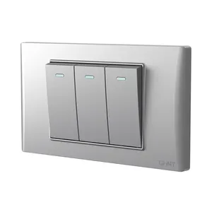 CHINT Modern Desig Home Electrical Durable Wall Switch 3 Gang 2 Way PC Panel Power Switch