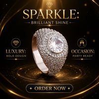 Bague Fleur en Laiton Plaqué Or Véritable avec Micro-Pavé de Zircons, Style Hip Hop, Bijou Cadeau pour Fête, Certifié CNAS, Vente en Gros, 1 Pièce en Stock