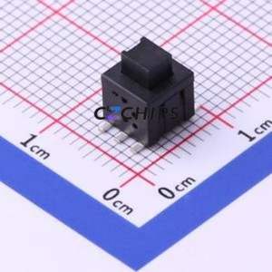 TK-6580DS-1 Push Button Switch SMD Switch Double Pole Double Throw Self-Locking Square Button Vertical Mount - Product Image 1