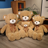 Nouveaux ours en peluche avec nœud papillon, jouets en peluche doux, poupées compagnons en peluche, cadeaux d'anniversaire, vente directe d'usine, vente en gros