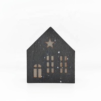 Lumière LED décorative de Noël USUN de style nordique en forme de maison en bois, écologique, durable et multicolore