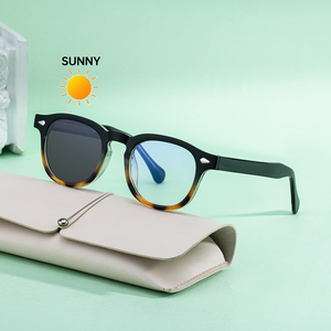 <span class=keywords><strong>Gafas</strong></span> de sol KAJILA retro de diseño personalizado con logotipo, <span class=keywords><strong>redondas</strong></span>, fotocromáticas, con protección UV400 contra la luz azul, para mujeres y hombres - Product Image 1