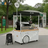 Eiswagen zum Fabrikpreis aus Fiberglas und Edelstahl mit Anpassbarer Farbe und Logo, Faltbares Design, Belüftete Kühlung für Fast Food