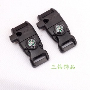 Survival Compass Buckle With Compass 2mm Width Compact Outdoor Gear For Hiking <b>Backpacking</b> Emergency Use - Product Image 1