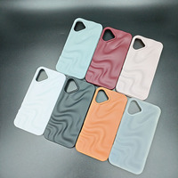 Soldes Exceptionnelles : Coque de Téléphone en TPU Souple Dépoli à Motif Ondulations d'Eau 3D pour iPhone Série 15 Plus et 16 Pro, Style Ins