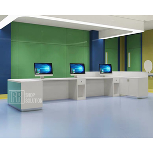 Meubles de réception personnalisés en bois pour clinique médicale, hôpital, poste de soins infirmiers, comptoir de réception à vendre - Product Image 5