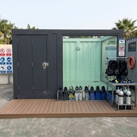 Conteneur maritime de 20 pieds personnalisé de haute qualité, design industriel extérieur, piscine intégrée avec système de filtration en verre