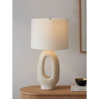 Lampe de table en céramique rétro, abat-jour en tissu vintage classique européen, lumière créative pour chambre à coucher, hôtel, villa, salon